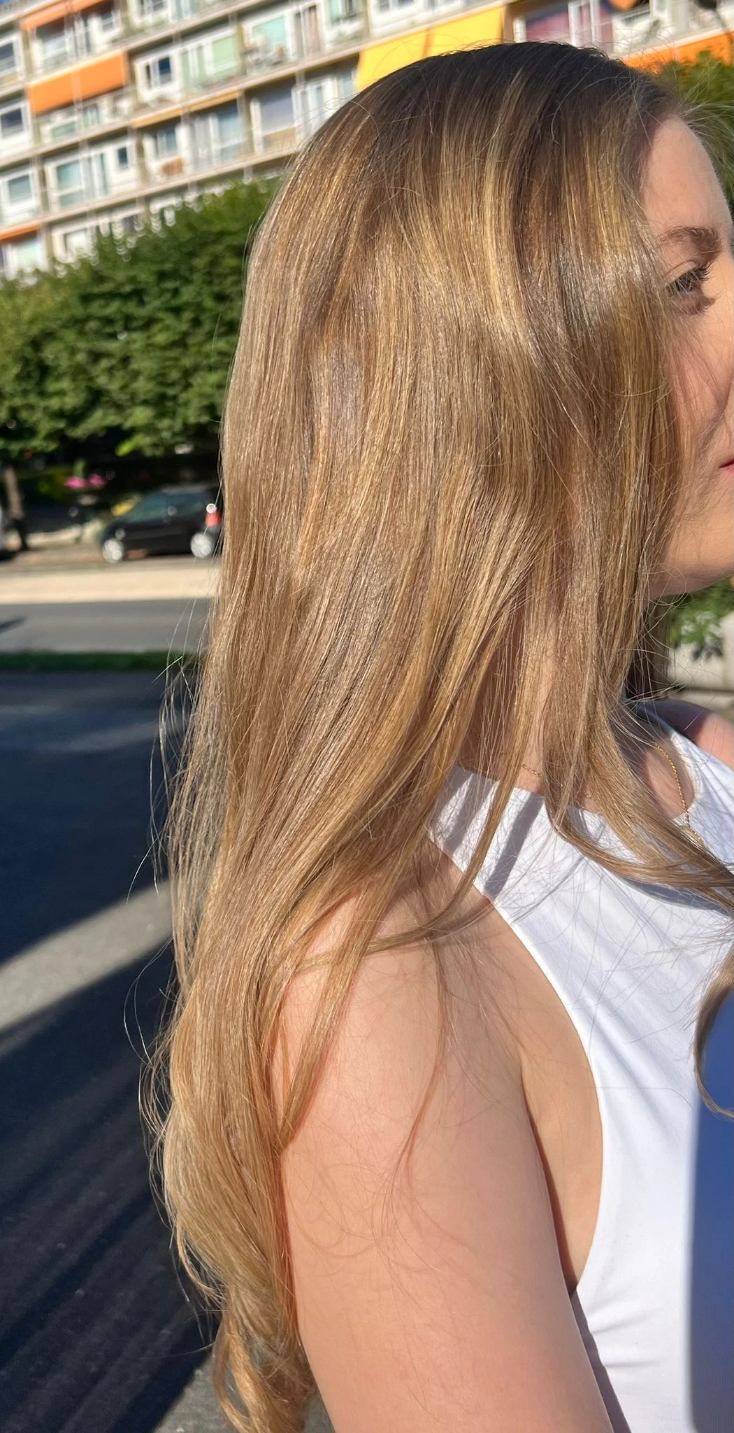 cheveux longs lumineux après soin bio